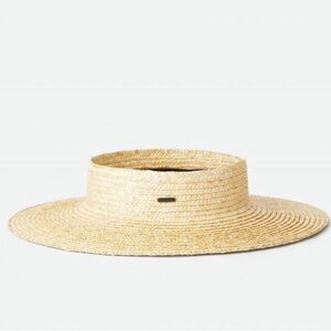 Brixton Straw Boater Visor Hat - Natural